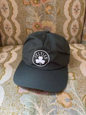Celtics Logo Baseball Cap in Dark Olive Green